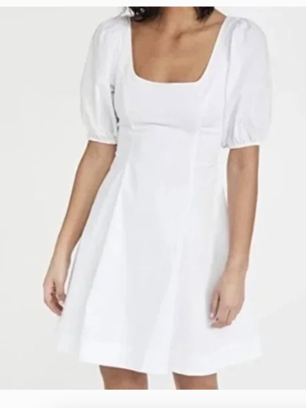 Staud Laeila Dress Skater A Line White Min Cotton US 12